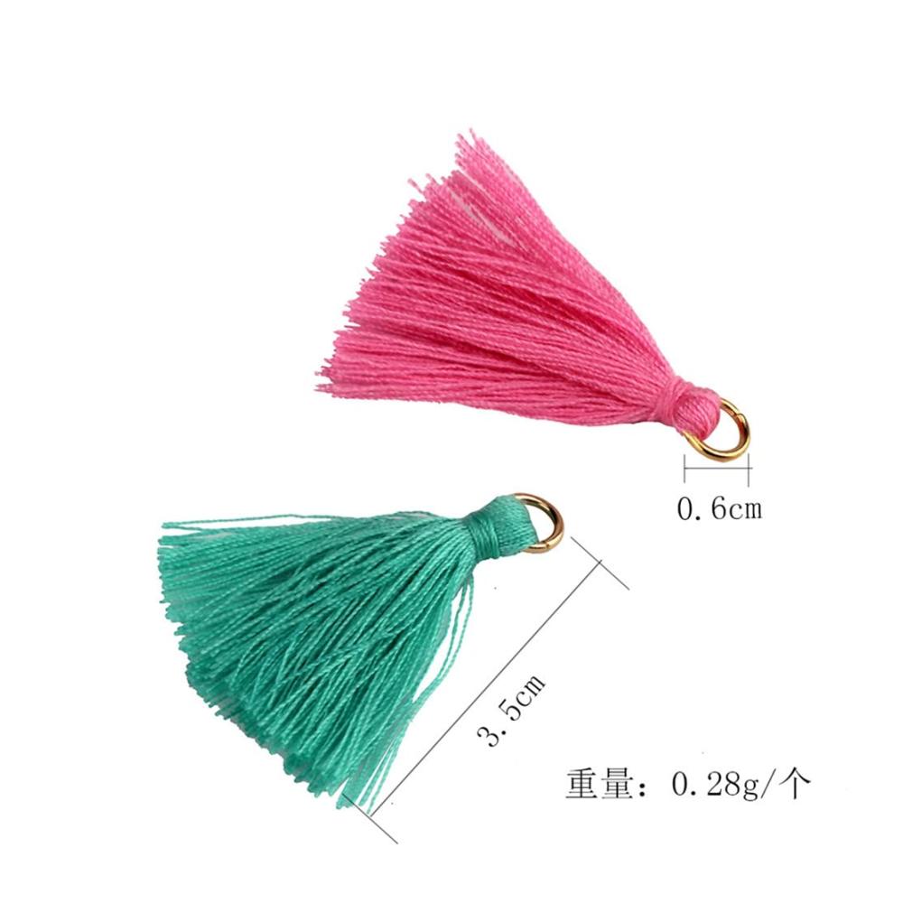 Entzückende Mini Quasten Anhänger – 100 Stück 30mm Bunte Quasten Troddel für DIY Schmuck Ohrringe & mehr – Kleine Fransen Schlüsselanhänger Quaste – Ideal zum Basteln von Armbändern – Rosa