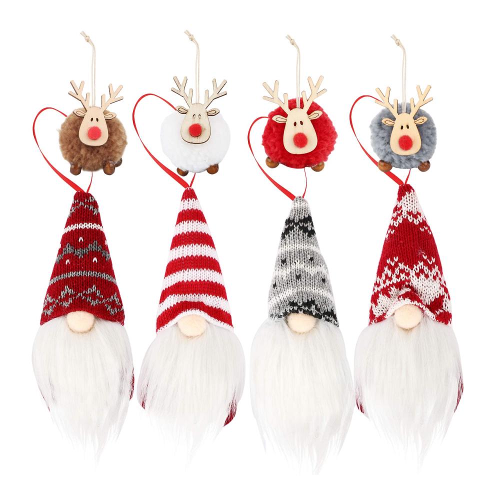 8 Stück Weihnachtsbaum Anhänger Set - Christbaumschmuck Wichtel - Klein und farbenfroh - Perfekt für festliche Dekorationen - Zufällige Farbauswahl - Hochwertiger Weihnachtsbaumschmuck