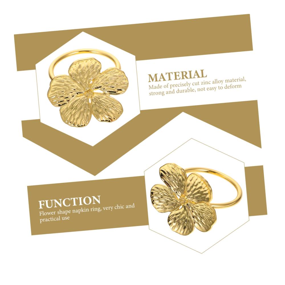 Elegante Serviettenringe - 30er Set Metallblumen für Hochzeitsbankett und Feiern - Perfekte Tischdekoration mit fünf Blütenblättern - Hochwertige Tischaccessoires von MILISTEN