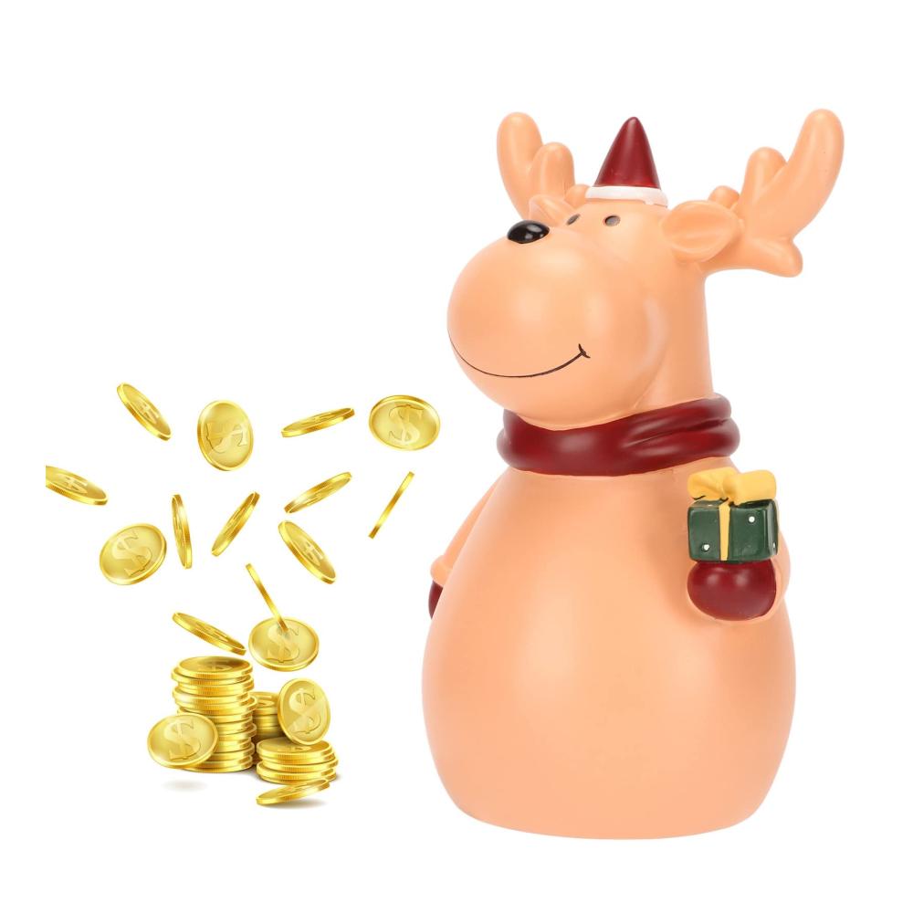 Weihnachten Süßigkeiten Dose Rote Blumen Stil Robuste Weißblech Fadeless Weit verbreitet Metall Weihnachten Box für Schlafzimmer Büro (Weihnachts Elch) - Küche Aufbewahrung & Organisation Zubehör mit festlichem Flair