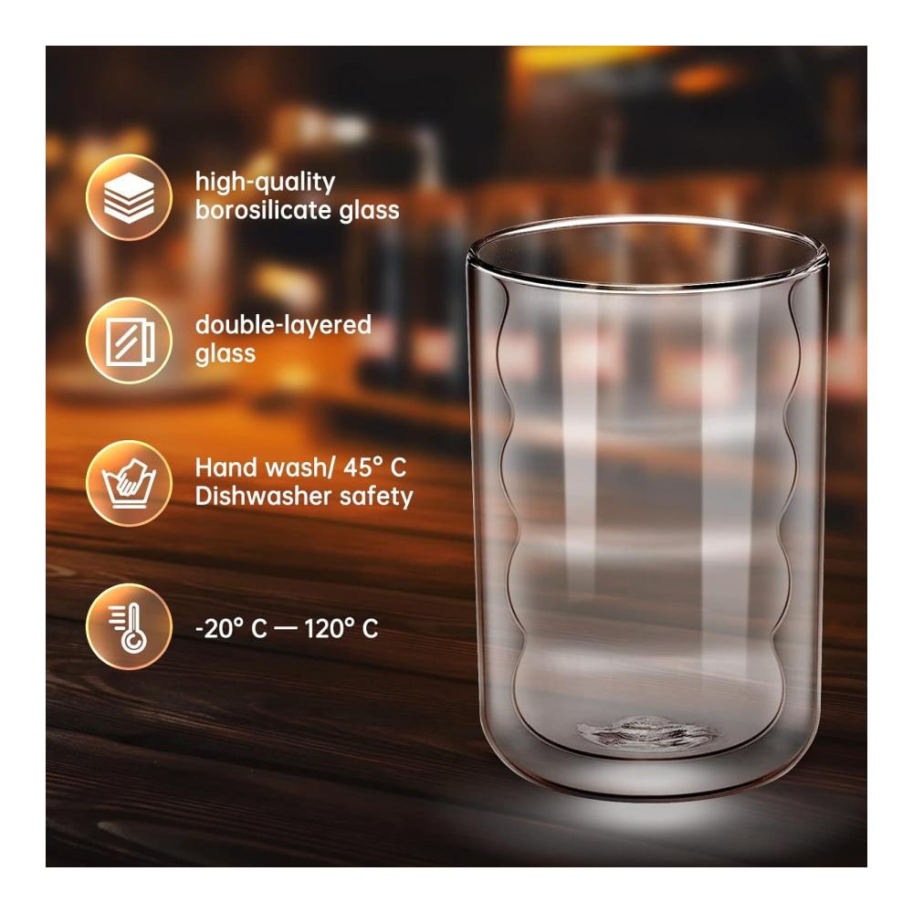 Entdecken Sie den Genuss 6er Set Latte Macchiato Gläser 450ml - Doppelwandig & Spiralförmig für perfekte Temperatur. Inklusive 6 Löffel und Untersetzer. Stilvoll genießen mit Thermoglas Espressotassen Kaffeebechern Capuccino-Tassen und Eisbechern. Verleihen Sie Ihrem Kaffee- und Teegenuss eine neue Dimension