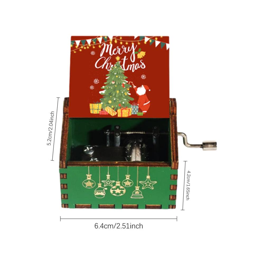 Exquisite Handkurbel Spieluhr aus Holz - Klassisches Design | Perfektes Geschenk für Geburtstag Weihnachten & mehr | Melodiezauber für jeden Anlass | Dekorative Erinnerung