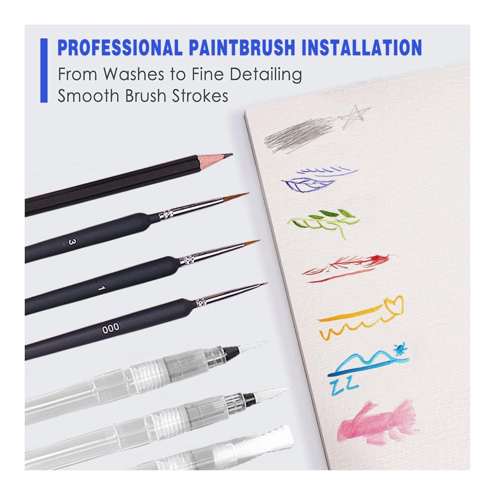 Entfalten Sie Ihre Kreativität 120 Aquarellfarben Set mit Metallic & fluoreszierenden Tönen im Aquarellkasten – Perfektes Aquarell Set für Einsteiger und Künstler. Hochwertige Wasserfarben für lebendige Meisterwerke