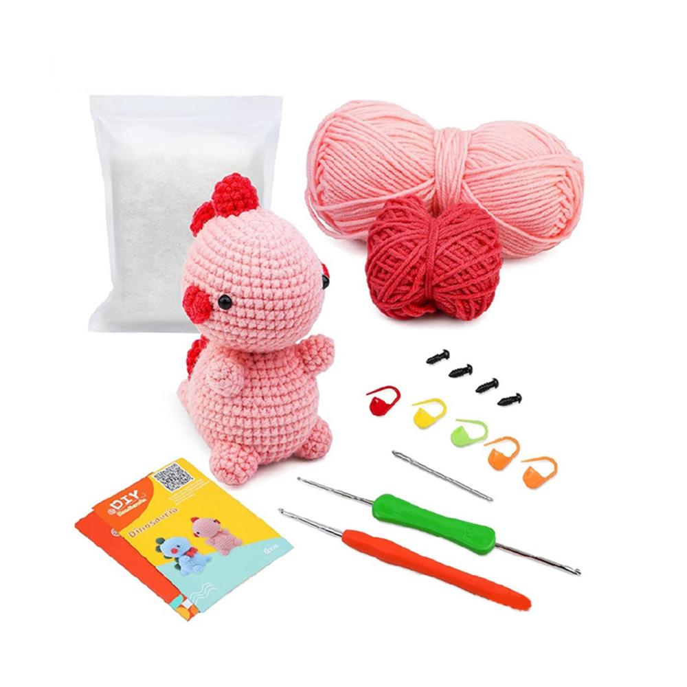 Häkelset für Anfänger Komplettes handgefertigtes Häkeltiermaterial inklusive Puppe - DIY Handwerk für Erwachsene & Kinder - Ideales Geschenk für angehende