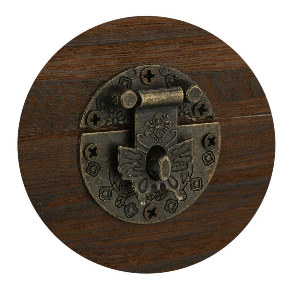 Vintage Spardose aus Holz - Schatztruhe mit Schloss - Münzgeld-Aufbewahrungskoffer - Sichere Münzsparbank - Heimdekoration & Geschenke - Braun