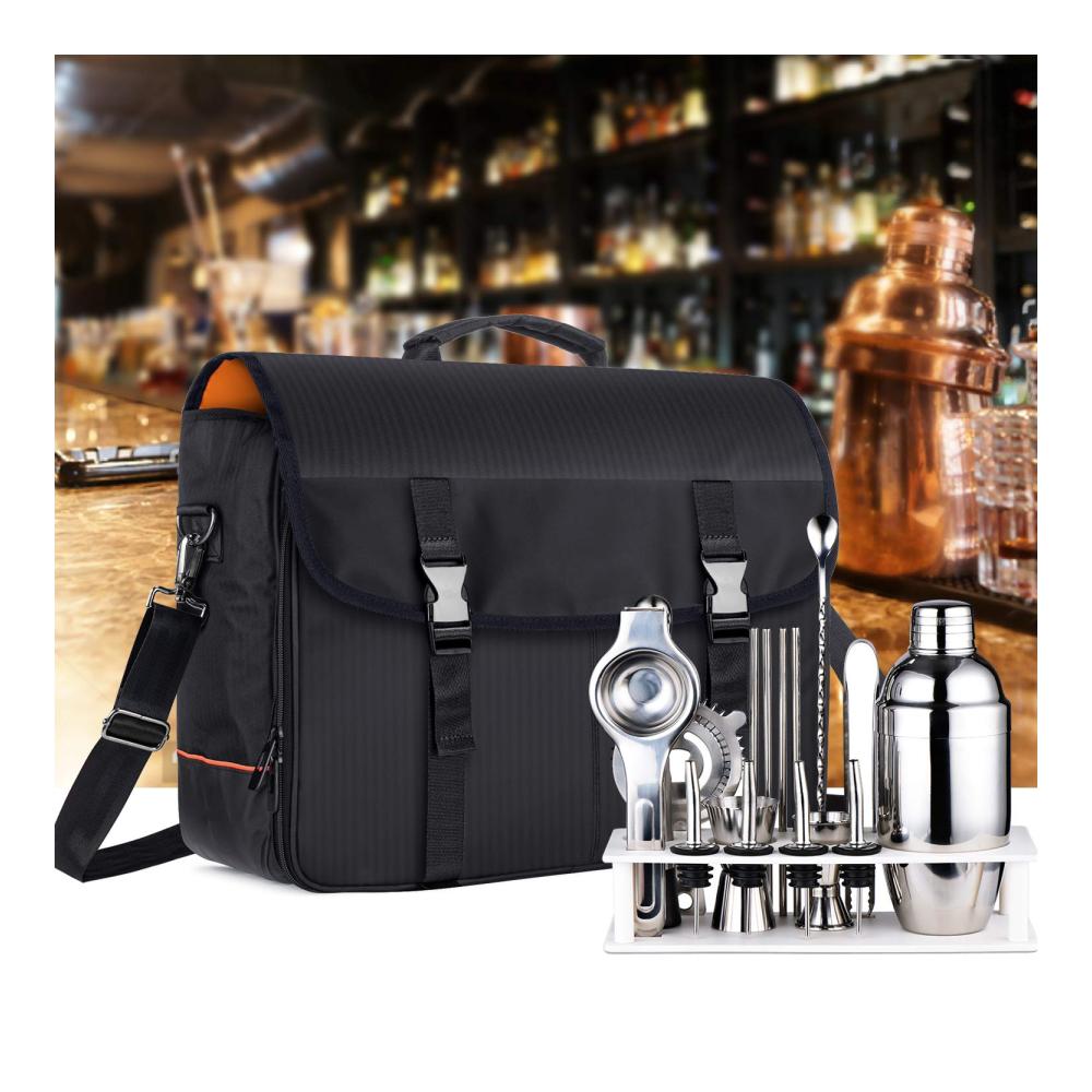 Praktische Aufbewahrungstasche für Bartender & Barkeeper Cocktail-Sets | Reisetasche für Cocktailshaker Mixer & Zubehör | Organizer Beutel für Cocktailequipment (Patent Ang