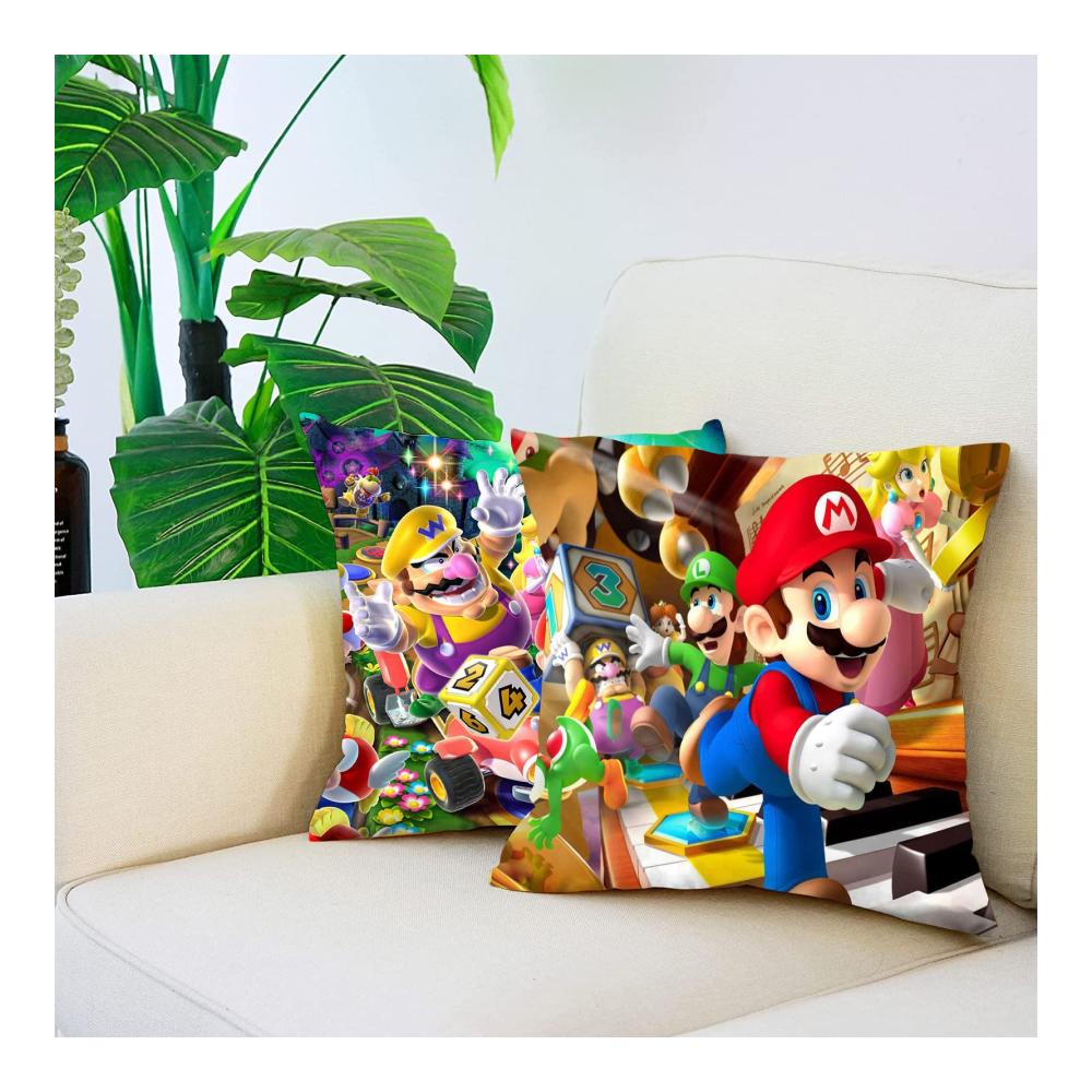 Anime Film Style Zierkissenbezüge 45x45 cm 2er Set – Dekorative Kissenhüllen für Wohnzimmer Couch Stuhl & Bett – Kissenbezüge im Anime Design – Hochwertige Zierkissen Bezüge für stilvolle Dekoration