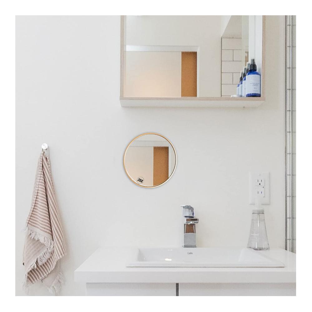 Klarer Blick jeden Morgen Set mit 2 Wandmontage-Rasierspiegeln für Badezimmer und Schlafzimmer. Hochwertige Vergrößerung perfekt für präzises Schminken und Rasieren