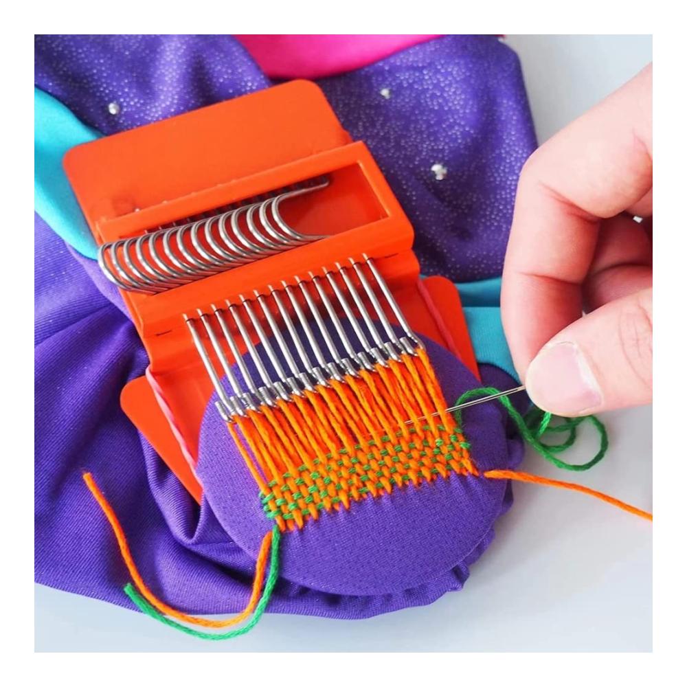 Hochwertiger Knäuelwickler für Handarbeitsliebhaber | Tragbare Strickmaschine mit 12 Haken | Ideal zum Reparieren von Webstühlen Jeans Socken und Kleidung | Perfekt für Anfänger