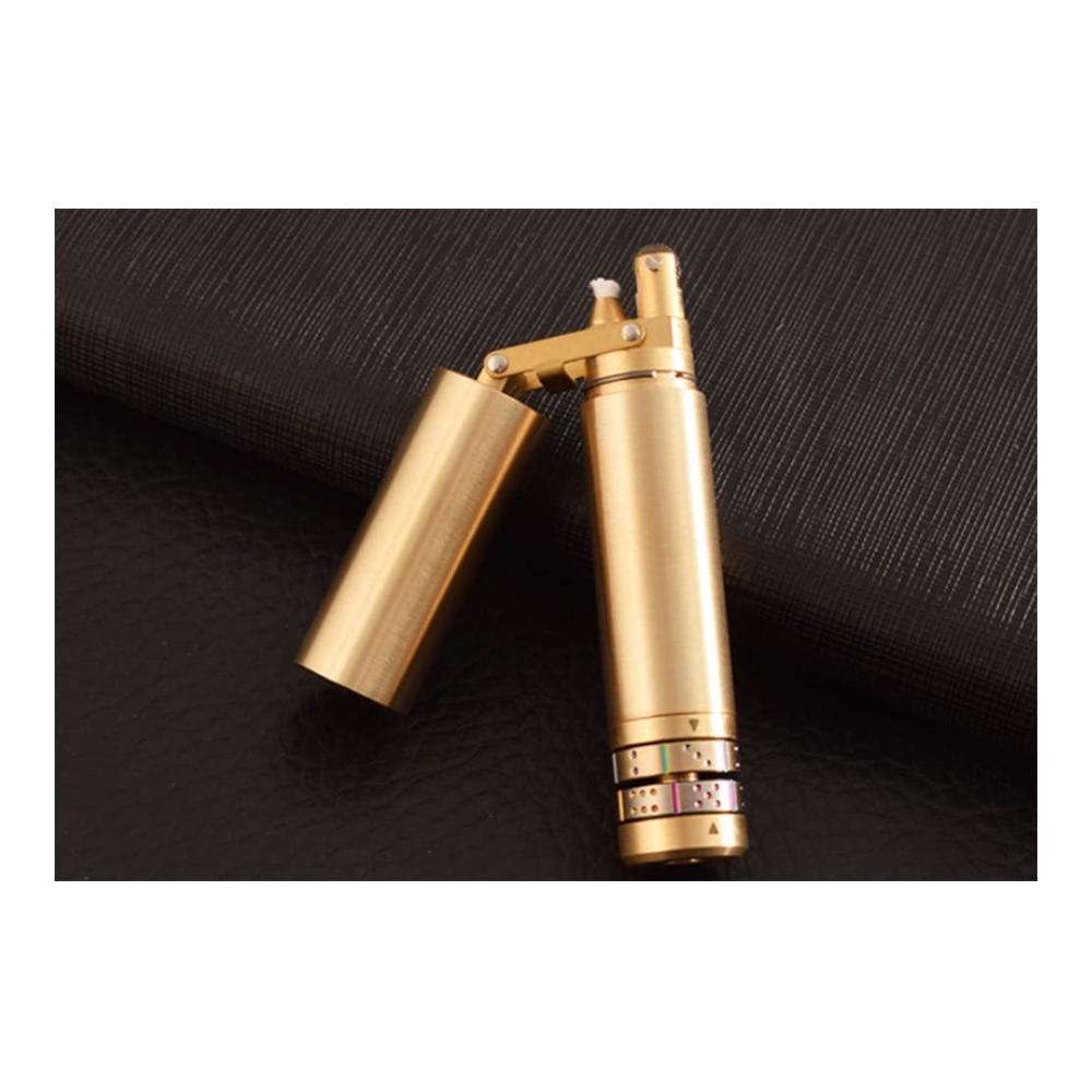 Entfachen Sie Ihren Stil Vintage Feuerzeug ohne Kerosin | Schwere Ausführung mit sanfter Flamme | Retro-Geschenkidee für Männer | Praktisches Accessoire
