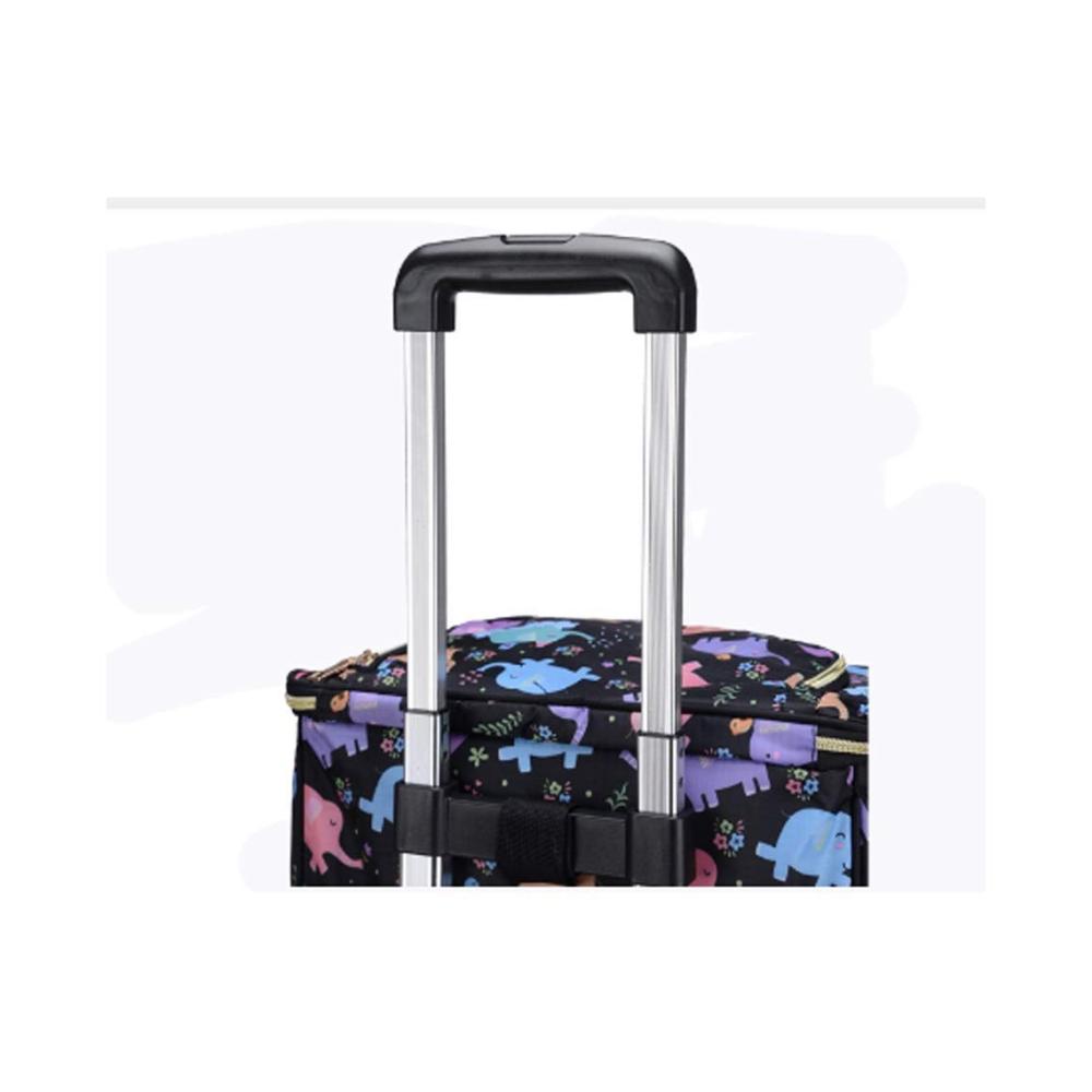 Einkaufstrolley Aluminiumfolie isoliert | Faltbare Tasche mit Rädern für Damen & Senioren | Wiederverwendbare Einkaufstaschen | Leicht & praktisch