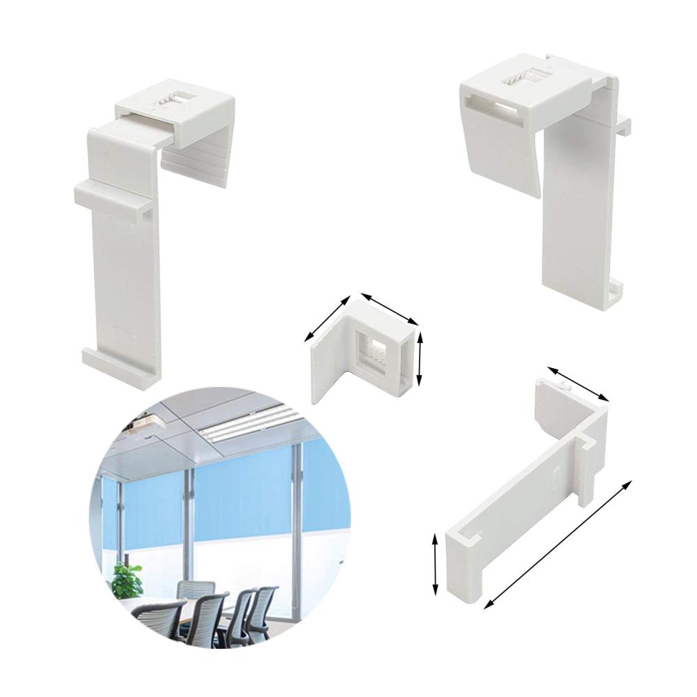 Premium Rollo Halterung Set für Seitenzug & Springrollos | Ersatzteile & Klemmträger ohne Bohren | Passend für Verdunkelungsrollos & Doppelrollos | Fenster Montage Kit (Weiß 17mm