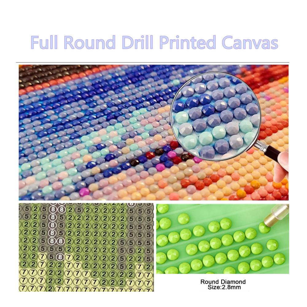 5D Diamant Malerei Bausätze – DIY Bastelset für Erwachsene – Großformatige Diamond Painting Bilder – Inklusive Zubehör – Perfekt für Wohnzimmer Dekoration – Hochwertiges Malen nach Zahlen Set – 160x80cm