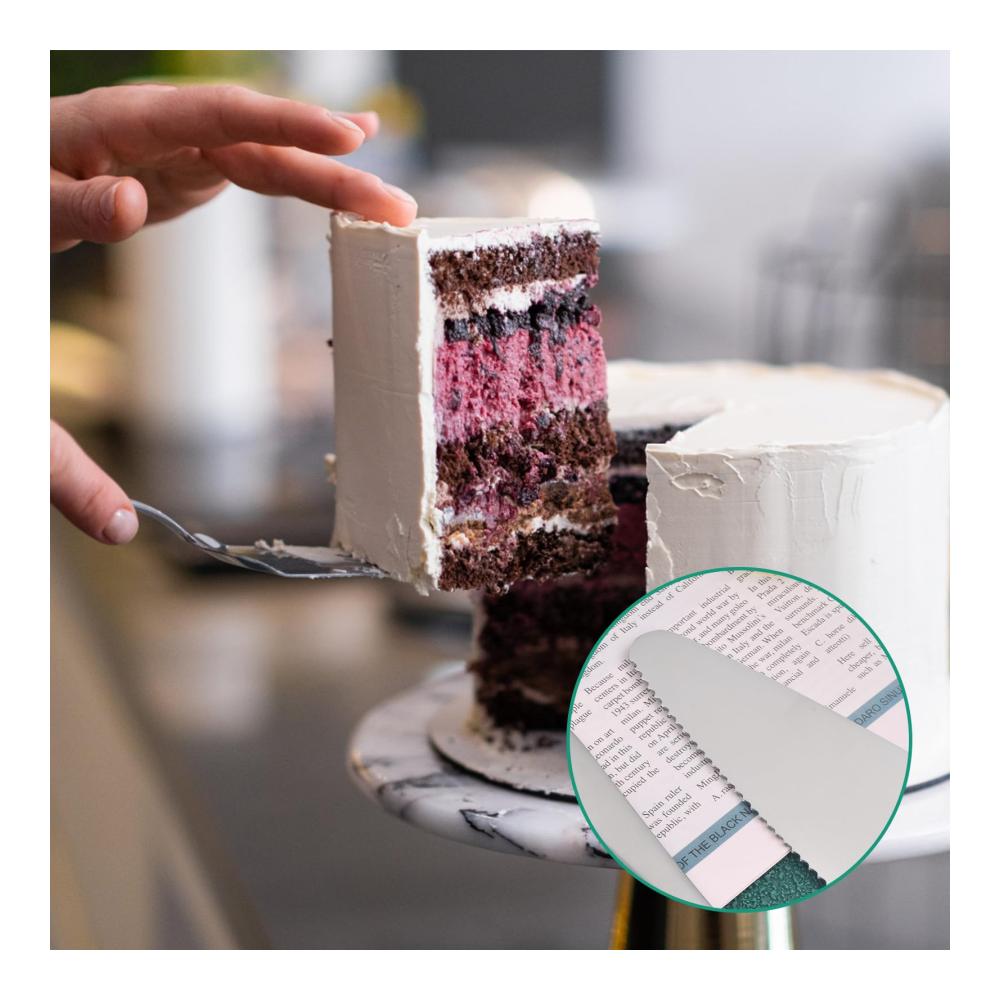 Hochwertiger Kuchen- & Tortenheber aus Edelstahl mit Kunststoffgriffen - Perfektes Tortenmesser und Server Set für Hochzeit Geburtstag und Party. Elegant gestaltet langlebig und funkt