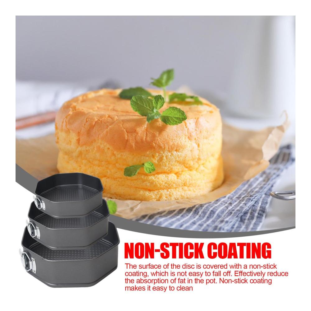 Entdecken Sie das Ultimative Backformset 3-teiliges Antihaft-Karbonschalen-Set für Kuchen Käsekuchen und mehr | Auslaufsicheres Design | Perfektes Backzubehör für Geburtstage und mehr
