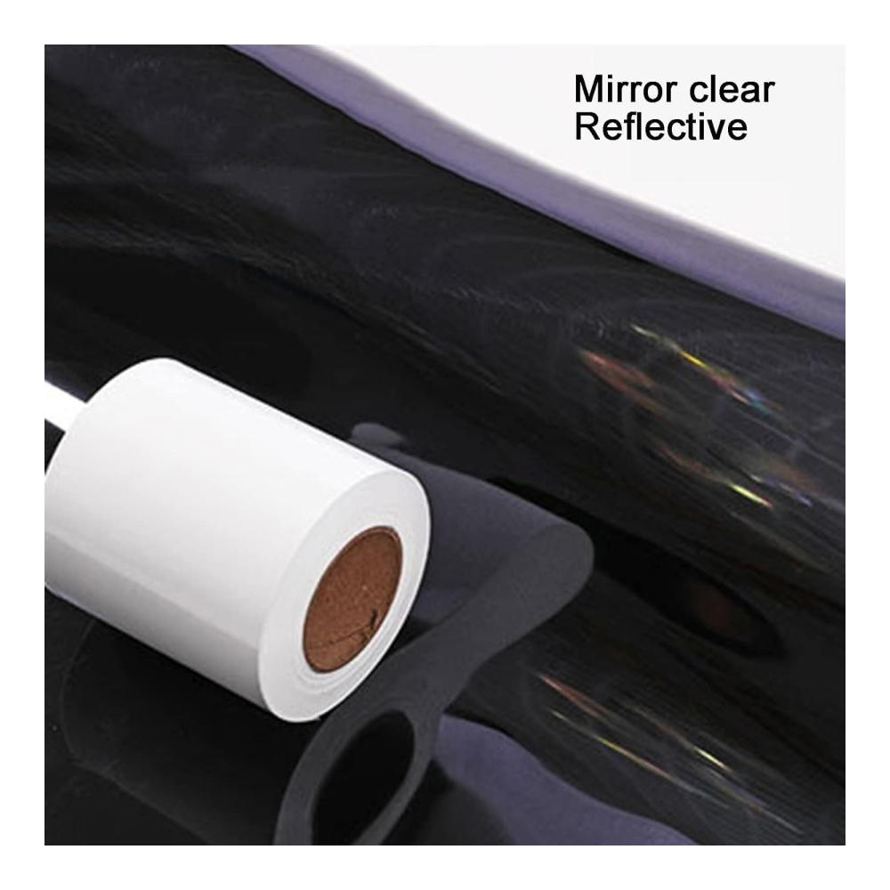 Gangläufer Schwarz Reflektierend - Perfekt für Hochzeiten & Partys - Indoor & Outdoor Einwegteppich - Glanzvolle Deko für den besonderen Anlass! (Farbe 012mm Größe 12x50m