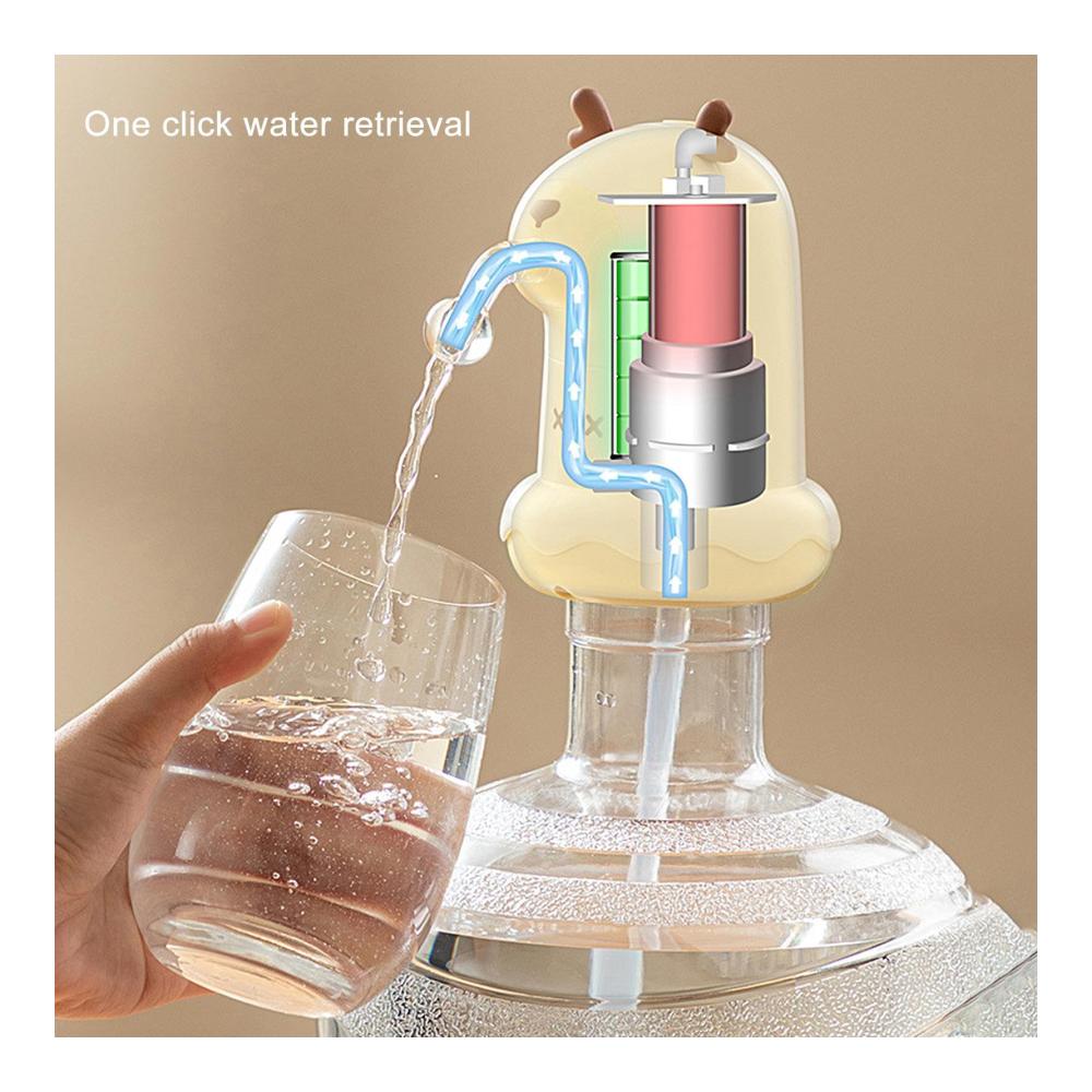 Wasserspender Pumpe & Sprudler - Elektrische Wasserpumpe für Flaschen tragbar & leistungsstark - USB-Ladung ideal für Outdoor & Büro inkl. Filterkartuschen. Premium Wasserqualität einfach gemacht