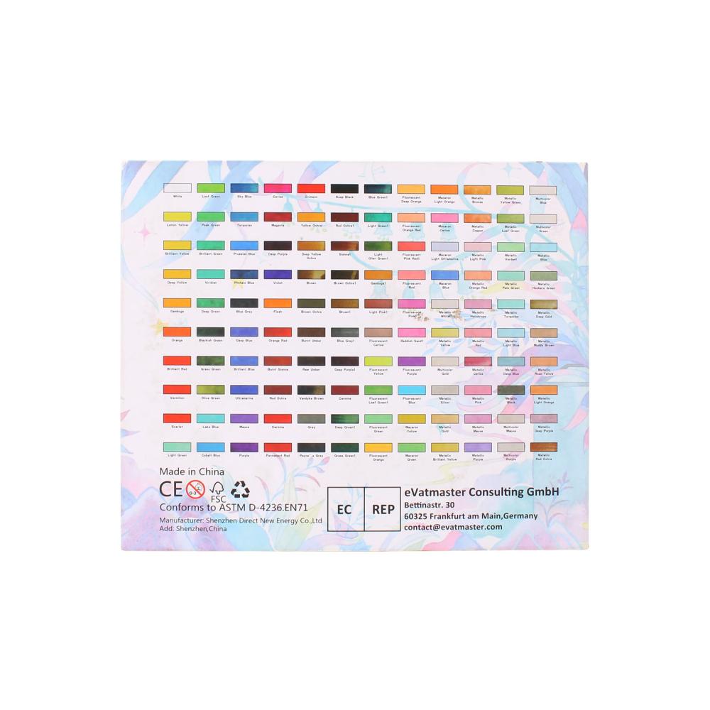 Entfalten Sie Ihre Kreativität 120 Aquarellfarben Set mit Metallic & fluoreszierenden Tönen im Aquarellkasten – Perfektes Aquarell Set für Einsteiger und Künstler. Hochwertige Wasserfarben für lebendige Meisterwerke