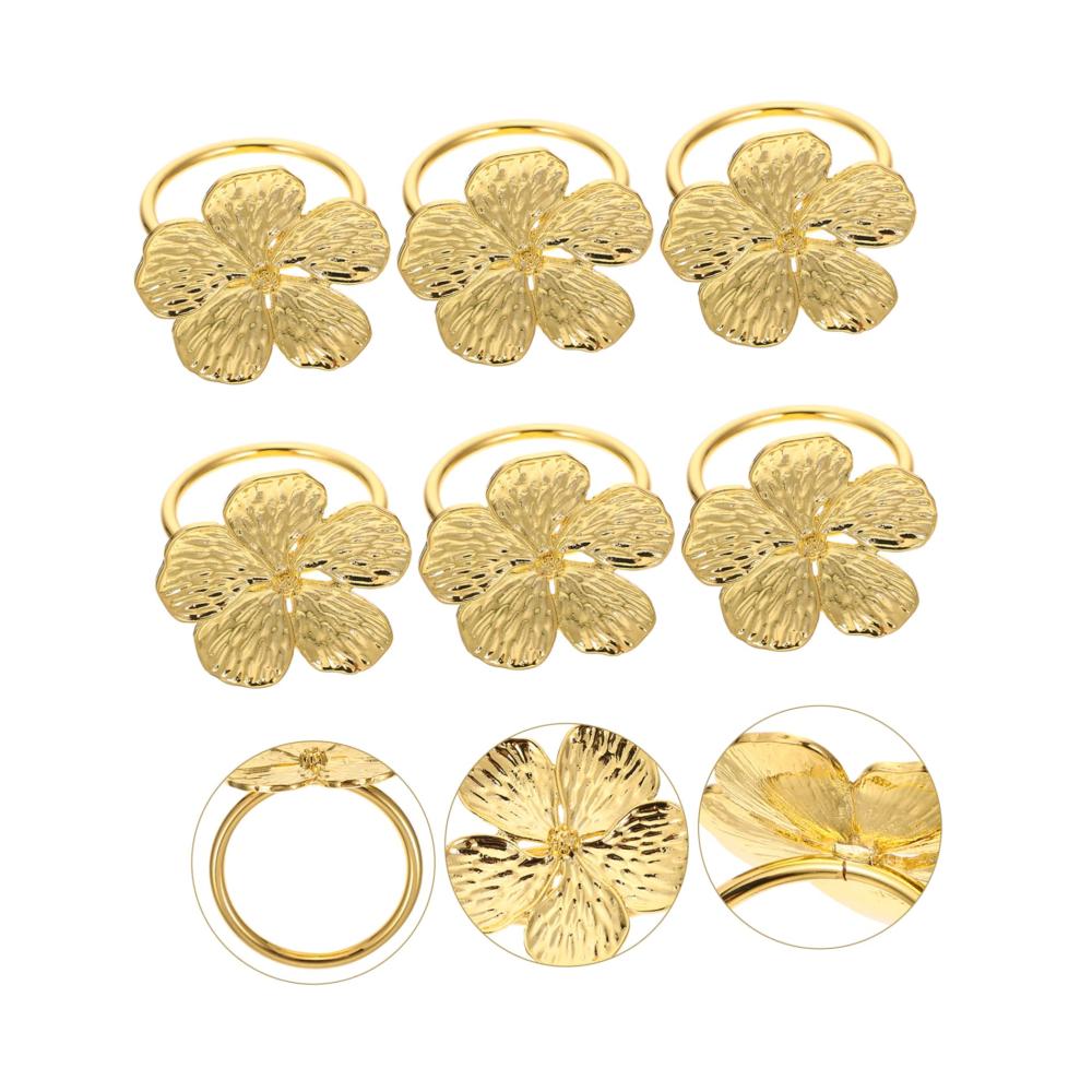 Elegante Serviettenringe - 30er Set Metallblumen für Hochzeitsbankett und Feiern - Perfekte Tischdekoration mit fünf Blütenblättern - Hochwertige Tischaccessoires von MILISTEN