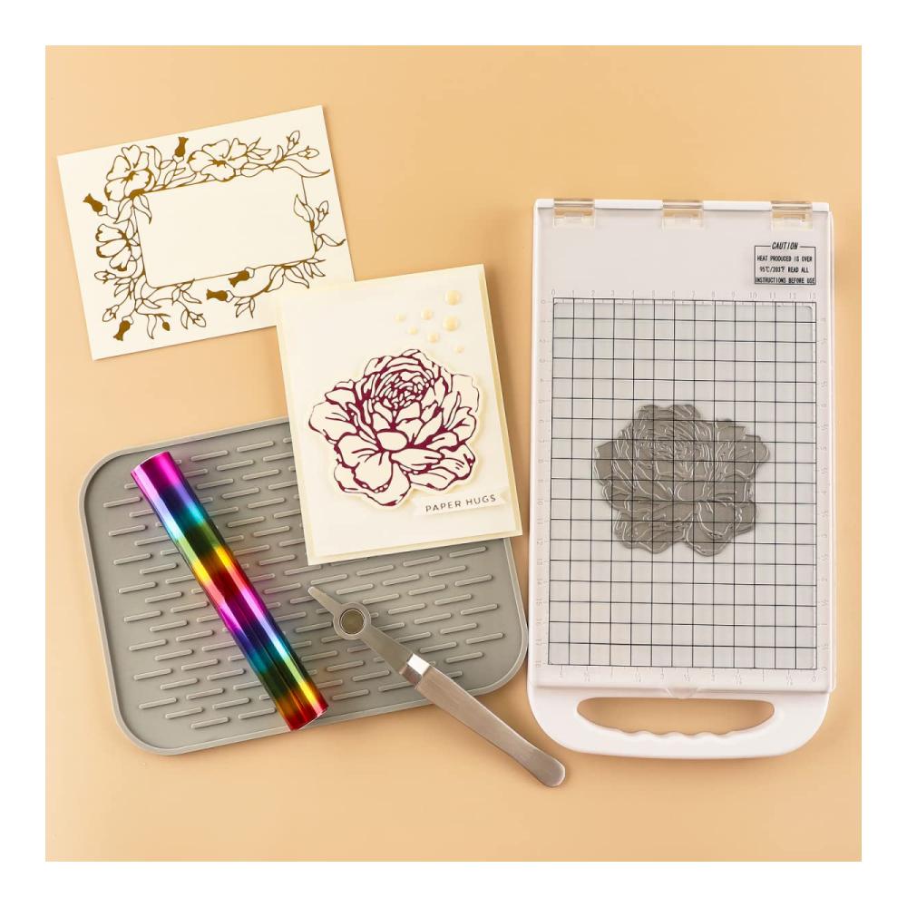 Foilpress Heat Press Crafting Profi-Druckpresse für UK 220V Kartenherstellung Scrapbooking Kits Folierplattform Glimmer System Prägung von Papier Leder & Vinyl Übertragung von Folien - Deine ultimative Folienpressen