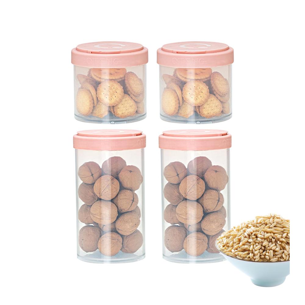 Entdecken Sie die ultimative Organisation Vorratsdosen-Set für Lebensmittel - 4 luftdichte Glasbehälter für die perfekte Speisekammer. Behalten Sie Müsli Nudeln Mehl und Zucker frisch mit stilvollen Deckeln. Maximale Frische minimales Chaos