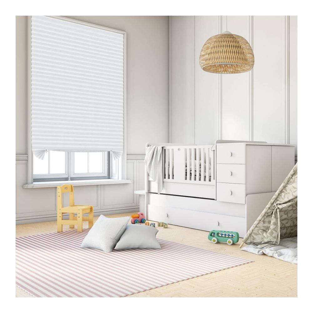 Verdunkeln Sie stilvoll! 2 Plissees für flexible Privatsphäre Zuschneidbare selbstklebende Vliesrollos ohne Bohren. Idealer Sichtschutz für Schlafzimmer Badezimmer und Küche. Inklusive