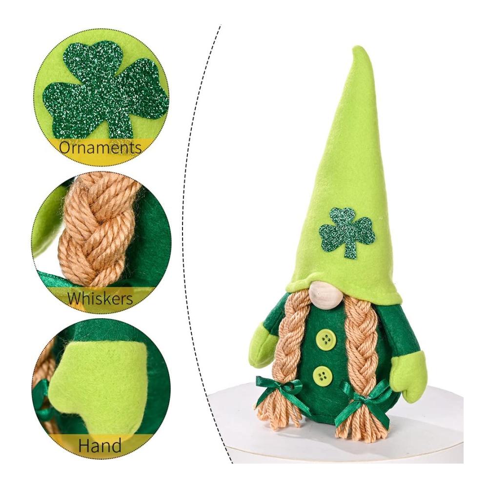 Erleben Sie den St. s Day mit Stil Grüner Gnom Plüsch-Elf für Zuhause und Tischdekorationen - Festliche Kopfbede