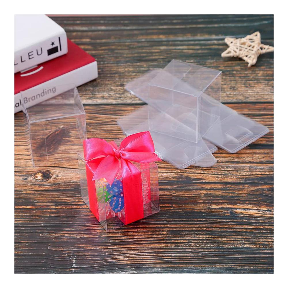50 Stück Kleine Transparente Würfelboxen für Gastgeschenke - Ideal für Süßigkeiten und Schokolade - Perfekt für Partys und Veranstaltungen