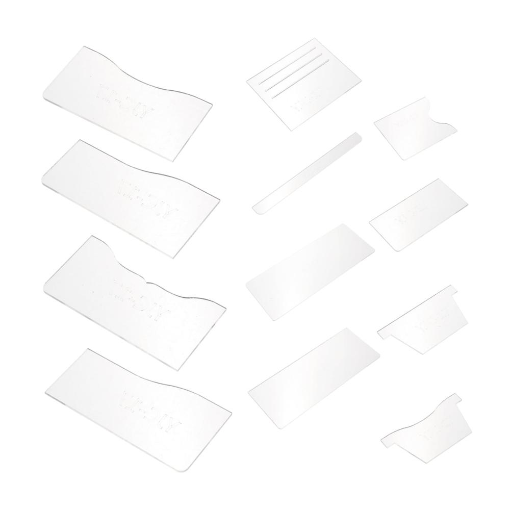 Entfalte deine Kreativität Taschenherstellung mit 1 Satz Acryl-Vorlagen für Geldbörse! Präzise Werkzeuge für perfekte Lederhandwerkskunst. Mustervielfalt für stilvolle Lederbrieftaschen. Erstelle einzigartige Designs ohne Grenzen