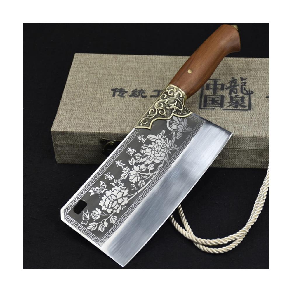 Handgefertigte Schmiedeküchenmesser Peony Venins 7.7 Zoll - Premium Küchenmesserset für präzises Schneiden - Inklusive Chopper Heißmesser Fleisch- und Geflügelwerkzeuge