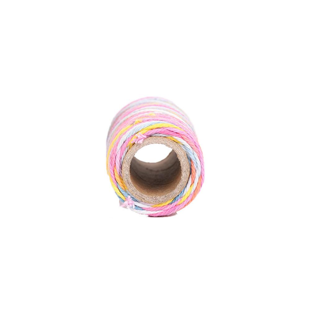 Kreative Näharbeiten beginnen hier! Bunte Baumwollschnur 1mm x 23 Yards für Wandteppiche Weihnachtsgeschenke & Hochzeitsdekorationen - Perfekt für Ihre handgefertigten Projekte