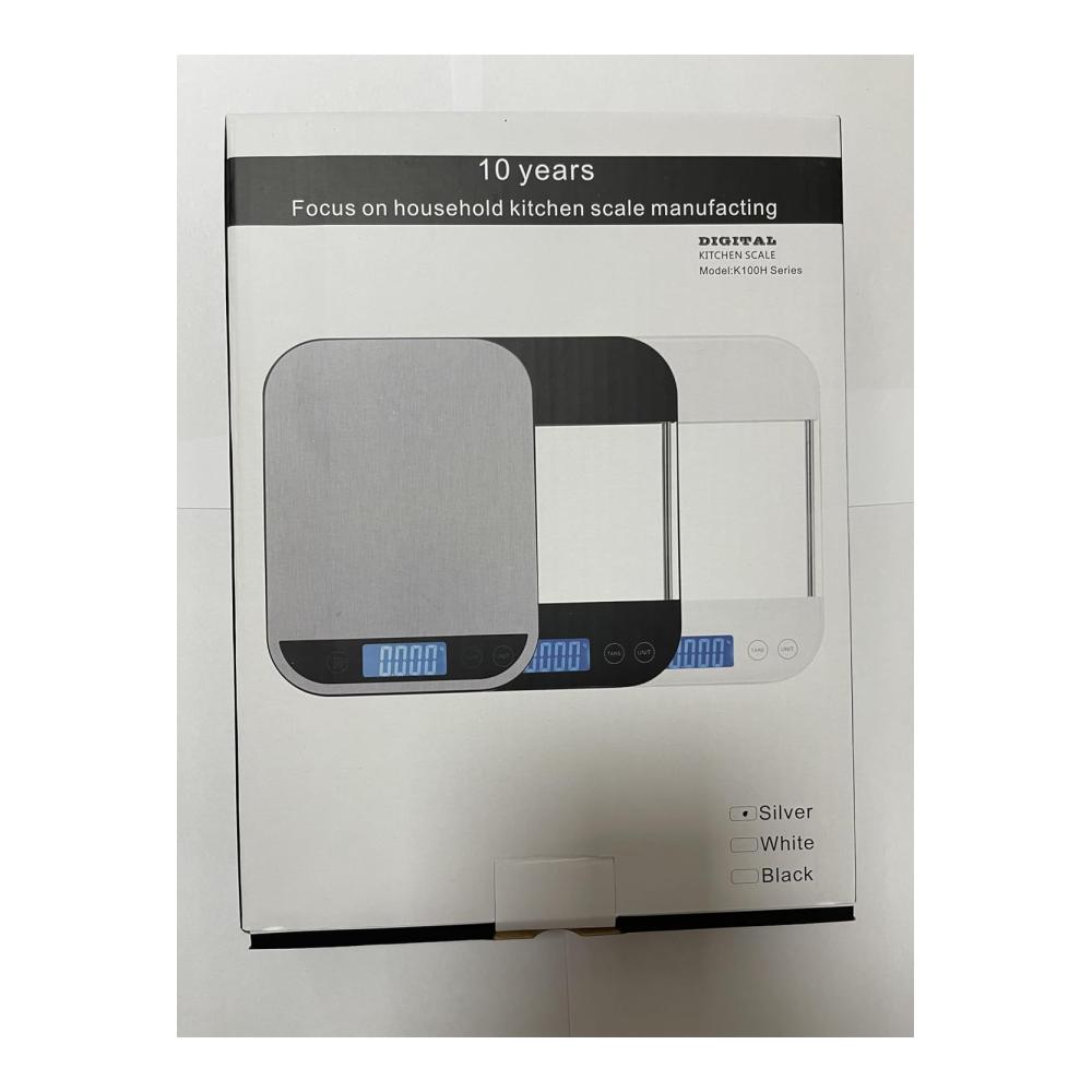 Digitale Küchenwaagen Präzise 15kg Haushaltswaage mit Wasserdichtem Glaspanel Sensor-Touch und Typ-C Aufladung. Inklusive Batterien für müheloses Backen und Kochen