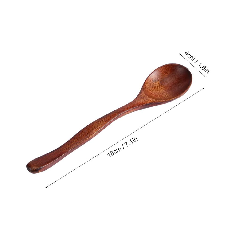 Hochwertige Suppenlöffel aus Holz – 5er Set für Küche Bar & Nudelladen | Langlebige Haushaltslöffel mit langem Griff für köstliche Suppen und mehr