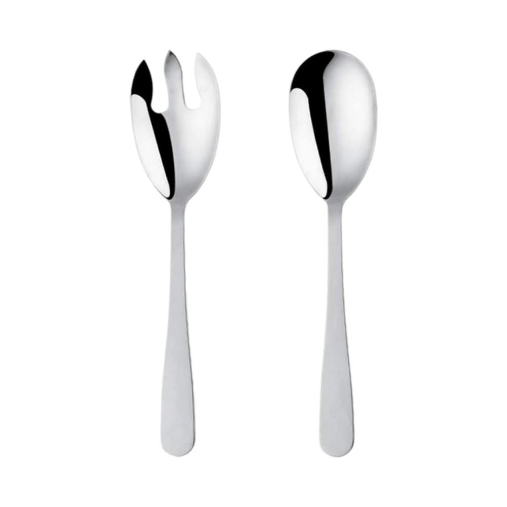 Entdecken Sie die Eleganz des Essens Salatbesteck Edelstahl-Set für stilvolle Präsentationen - 12 Zoll Salatlöffel und Gabel - Perfekte Servierutensilien für öffentliche Veranstaltungen und zu Hause