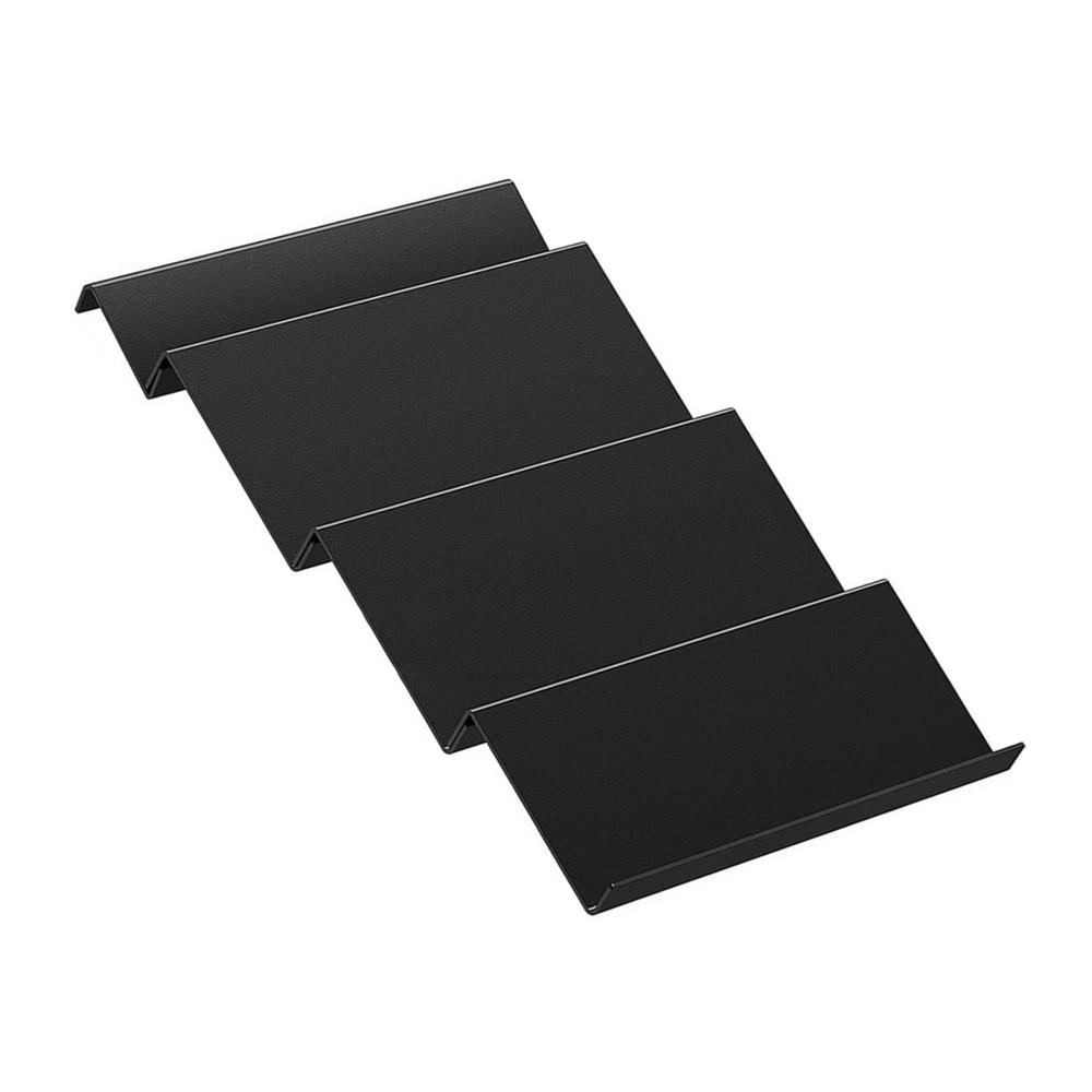 Erweitertes Gewürzregal für Küche Schrank und Arbeitsplatte - Transparent/Schwarz | Platzsparender 4-stöckiger Schubladen-Organizer für Gewürze | Vig