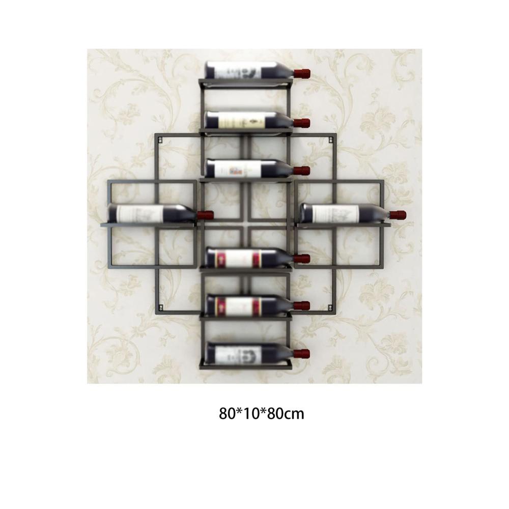 Elegantes Weinregal Platzsparendes Design für 8 Flaschen robuste Eisenkonstruktion stilvolle Wandmontage für Küche Bar oder Wohnzimmer. Weinregal-Organizer für moderne Weinkenner