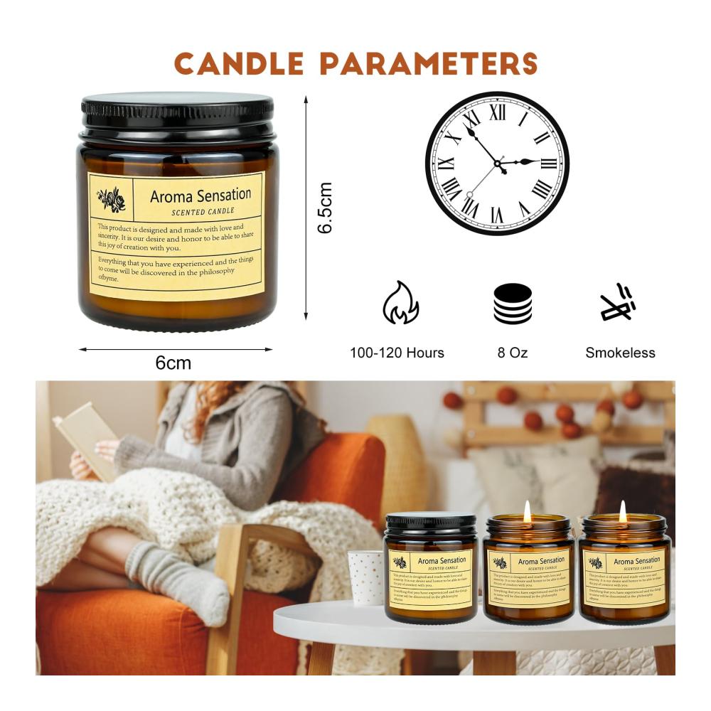 Luxuriöses Kerzenset 4 Stück Geburtstagskerzen für Frauen | 14 Unzen Sojawachs | Perfekte Geschenkidee für Beste Freundin Mama Papa & mehr | Handgefertigte Duftkerzen