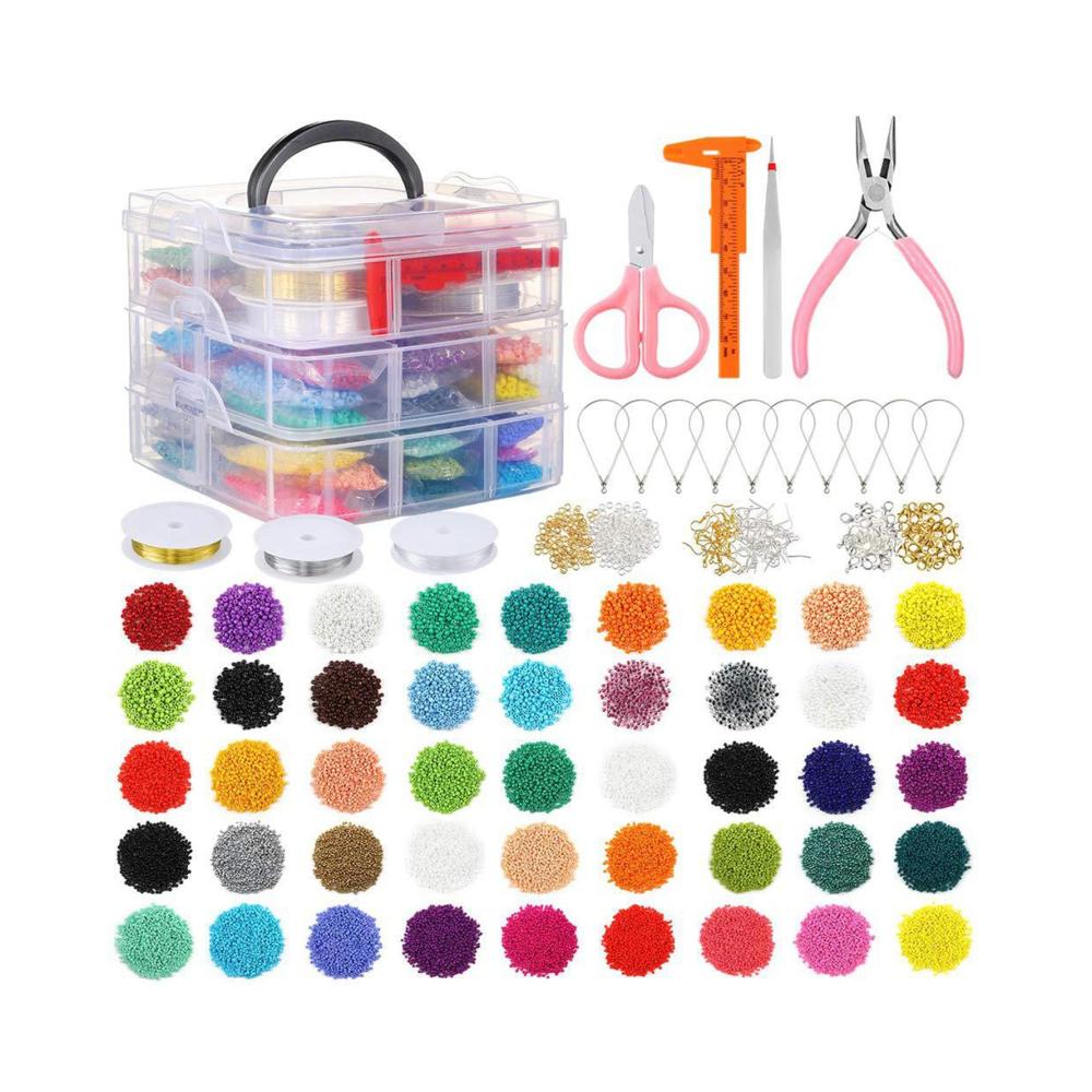Kreatives Schmuckherstellungs-Set Gugxiom Perlen für Armbänder mit 26700 Glasperlen & 290 Anhängern – Ideales DIY-Kit für einzigartige Geschenke