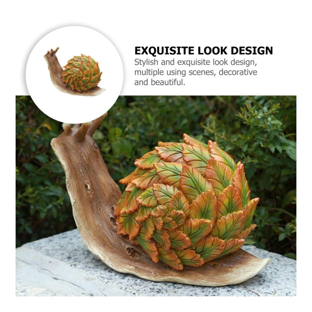 Kopfskulpturen Einzigartige Garten-Schnecke-Statue aus Harz – Dekorative Kleine Tier-Skulptur für Zuhause Tischplatte Regal Terrasse Rasen & Garten – Wetterbeständige Outdoor-Dekoration. Verschönern Sie Ihren Außenbereich mit dieser charmanten Schnecke-Figur