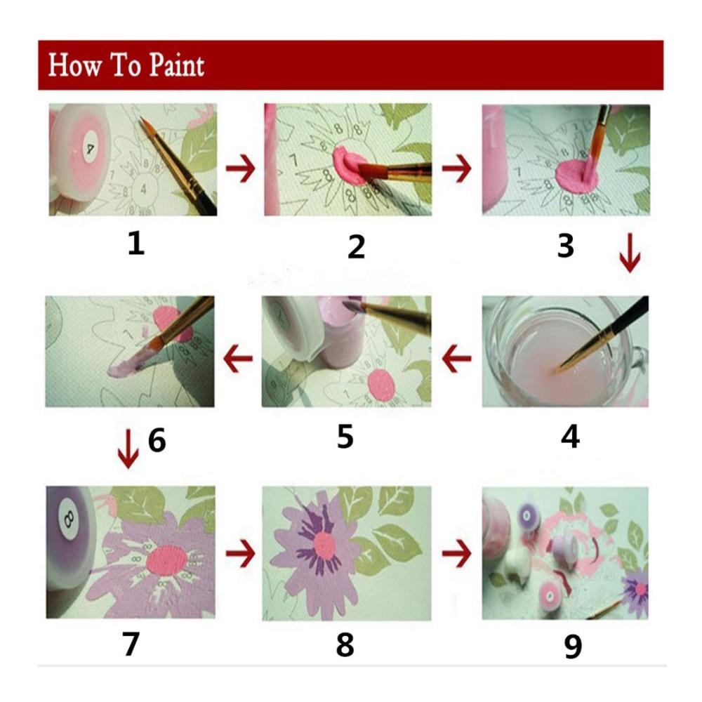 Malen nach Zahlen Kit Bunte Herzen - DIY Leinwand Ölgemälde für Erwachsene & Kinder - Malsets mit Acrylfarben und Pinseln - Handwerk & Heimdekoration - 406 x