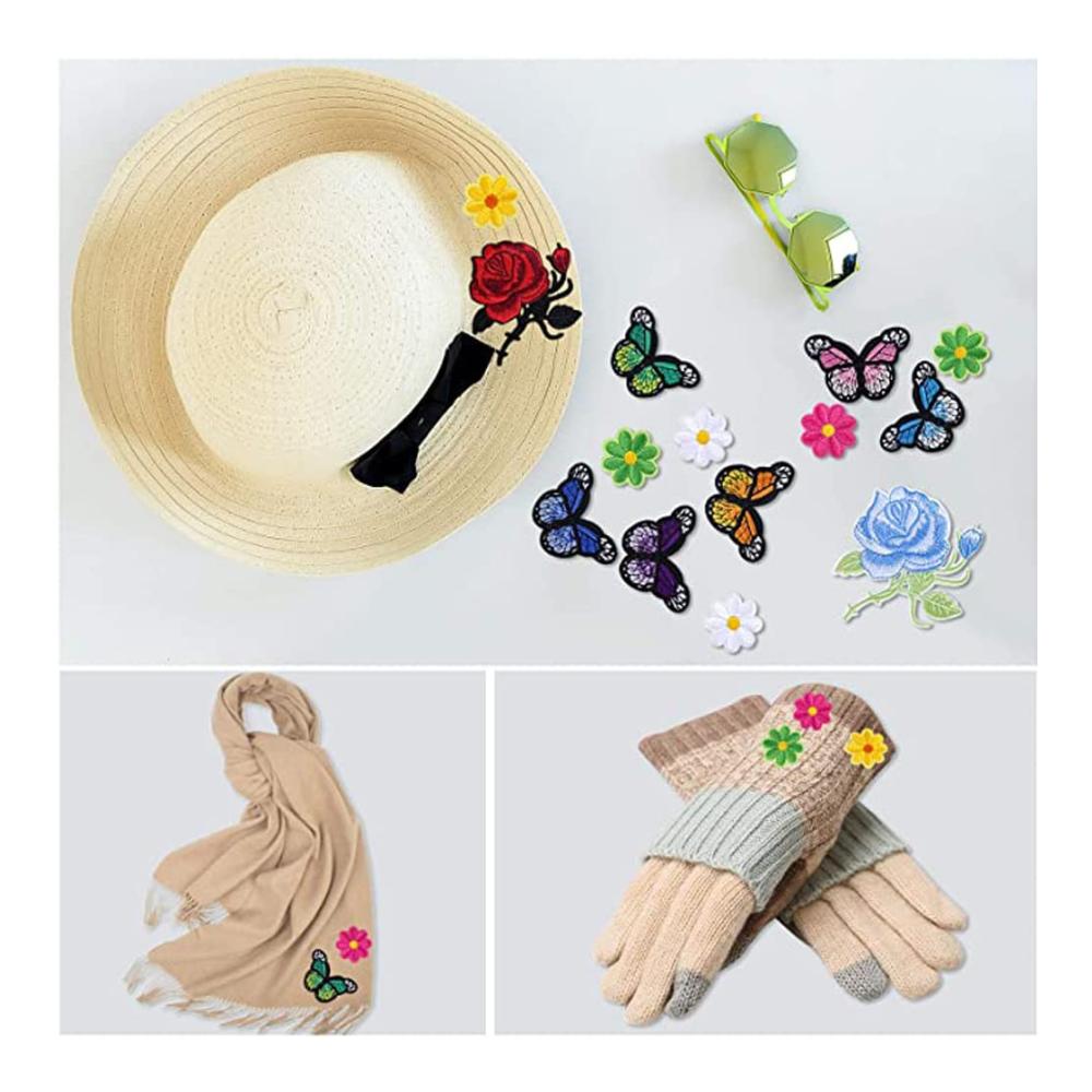 Exquisite Stickerei Schmetterling Applikationen für DIY-Kleidung | Aufnäher & Aufbügelflicken | Bestickte Patches zum Nähen von Axinyue - Kreative Gestaltung mit hochwertigen Applikationen