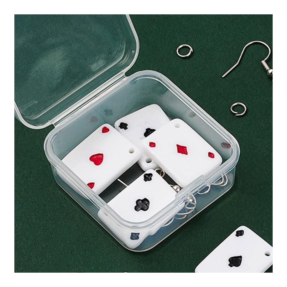 Kreative Schmuckherstellungs-Sets 1 Box DIY Spielkarte Ohrringherstellung Kits - Spielkarten-Anhänger & Ohrringhaken - Ideal für Anfänger - Herstellung von einzigartigen baumelnden Ohrringen