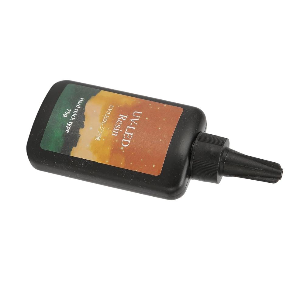 Hochwertiger Bastelkleber Kristallklares UV-Harz 75g Flasche für DIY-Epoxidharzprojekte. Dicke Konsistenz perfekt für Kunsthandwerk und Schmuckherstellung