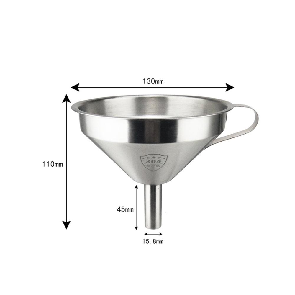 Premium Edelstahl-Trichter-Set für Küche - Großer Trichter mit abnehmbarem Sieb für mühelose Übertragung von Flüssigkeiten Pulver und mehr - Vielseitige Küchenhelfer für präzises Gießen und Kochen