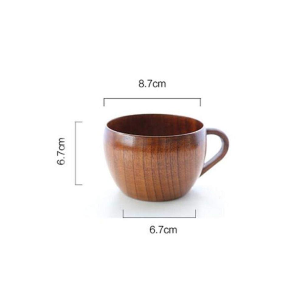 Einzigartige Teetassen 260 ml Holzdesign nachhaltige Becher für unterwegs - Handgriff umweltfreundlich - Ideal für Tee-Liebhaber und Geschenke - 1 Stück