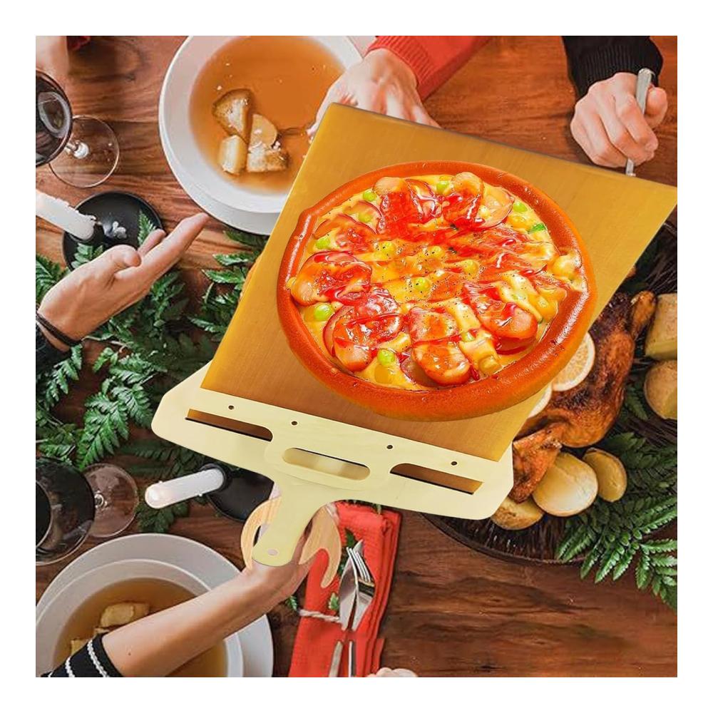 Pizzawender mit Komfortgriff | Hochwertige Pizzaform für perfekte Übertragung | Ideales Zubehör für Backöfen | Pizzaschieber aus robustem Material