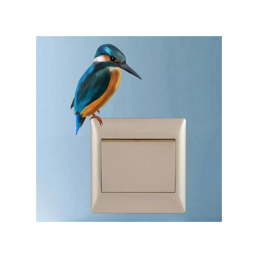 Leuchtender Schalteraufkleber - Kolibri Motiv | Dekorative Wanddeko für Zuhause | Einfache Anwendung und stilvolles Design | Set mit verschiedenen Designs enthalten | Ideal für Kinderzimmer und