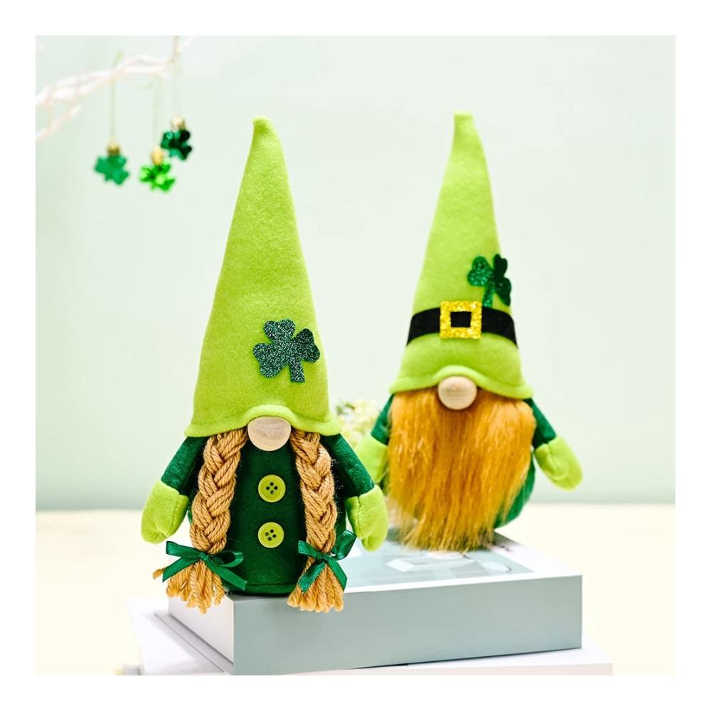 Erleben Sie den St. s Day mit Stil Grüner Gnom Plüsch-Elf für Zuhause und Tischdekorationen - Festliche Kopfbede