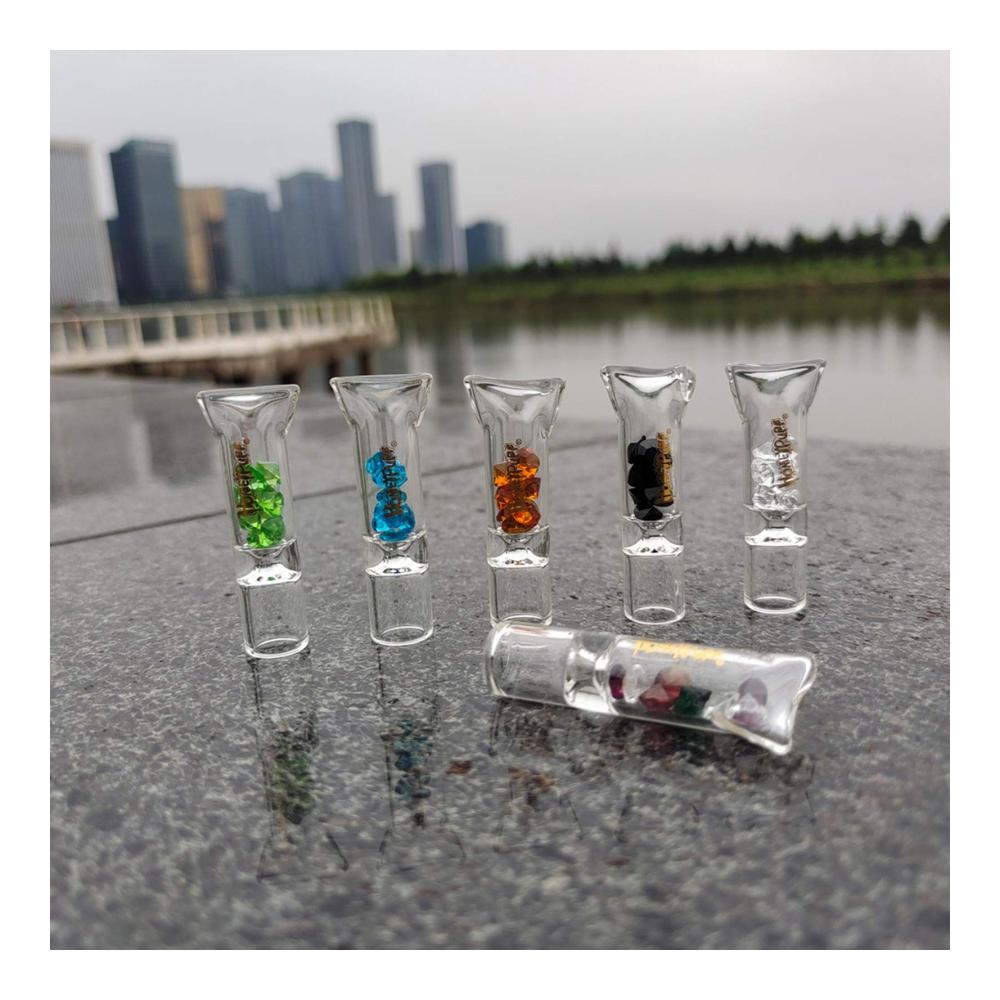 Zigarrenzubehör Deluxe H-ENY 10er Pack Diamantglas Zigaretten Filterspitzen - Wiederverwendbare Glaswalzkipps Filter für ultimativen Genuss - Einfache Reinigung - Farba