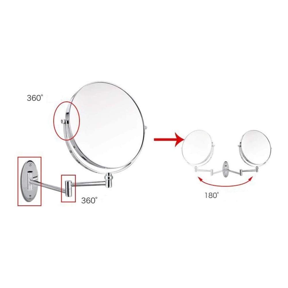 Entdecken Sie Ihren perfekten Blick mit unserem faltbaren und einziehbaren doppelseitigen Schönheitsspiegel! Ideal für Bad und mehr. (20